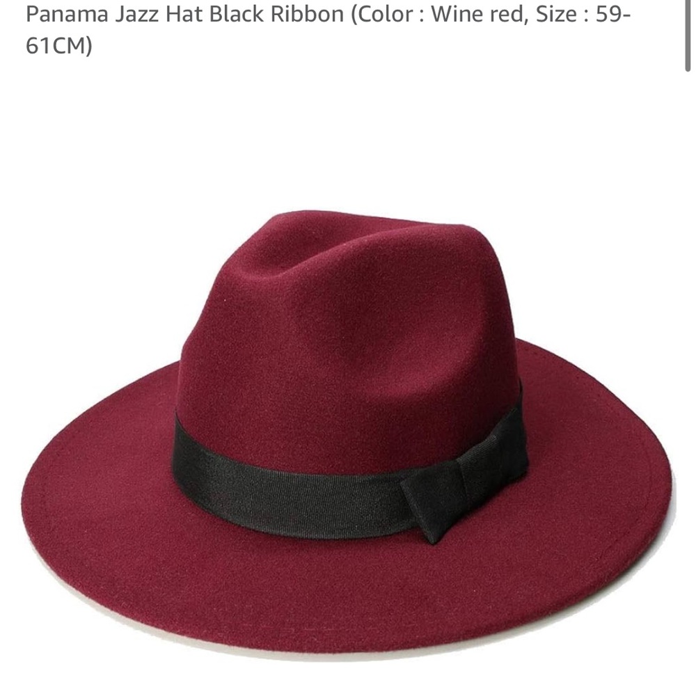 Big Size Wome Men Fedora Hat Wool Sombrero Fedora Panama Jazz Hat Black Ribbon
